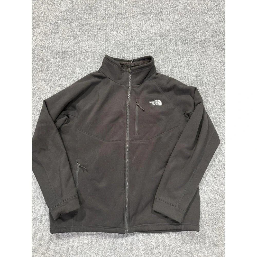 The North Face Jacket‎ Mens XL Black Fleece Full Zip Pockets
